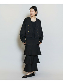 【MOGA】バルキーポリエステルニットジャケット 詳細画像 ブラック 13