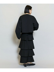 【MOGA】バルキーポリエステルニットジャケット 詳細画像 ブラック 16