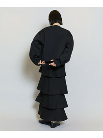 【MOGA】バルキーポリエステルニットジャケット 詳細画像 ブラック 17