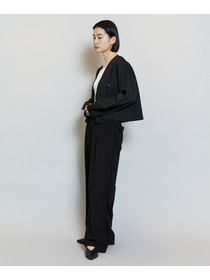 【MOGA】バルキーポリエステルニットジャケット 詳細画像 ブラック 8