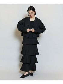 【MOGA】バルキーポリエステルニットスカート 詳細画像 ブラック 2