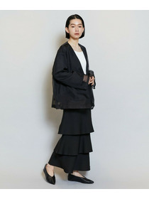 【MOGA】バルキーポリエステルニットスカート 詳細画像 ブラック 7