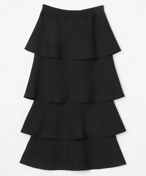 【MOGA】バルキーポリエステルニットスカート 詳細画像 ブラック 2