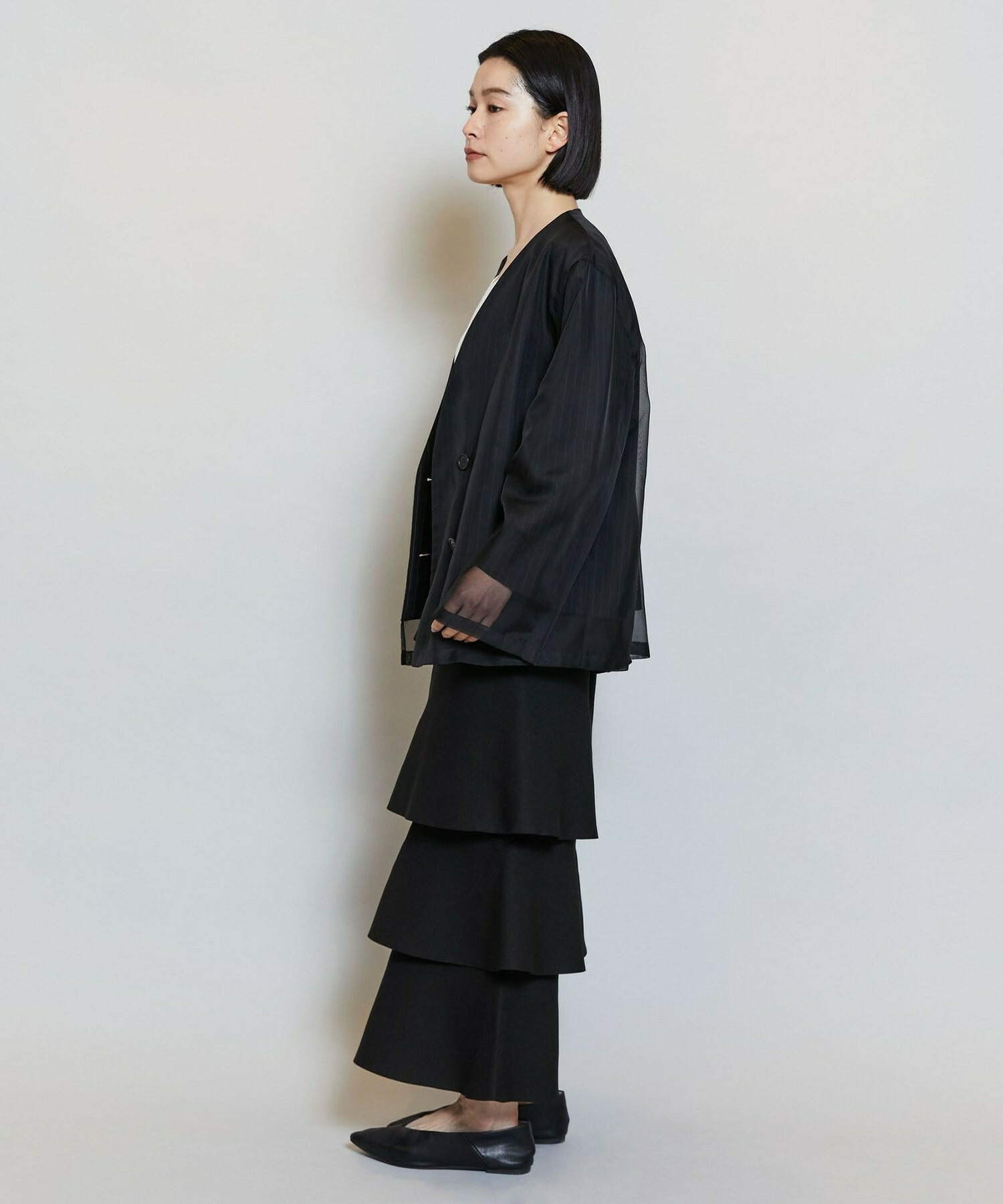 【MOGA】バルキーポリエステルニットスカート 詳細画像 ブラック 10