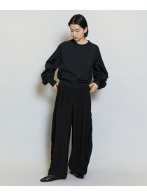 【MOGA】バルキーポリエステルニットトップス 詳細画像 ブラック 1