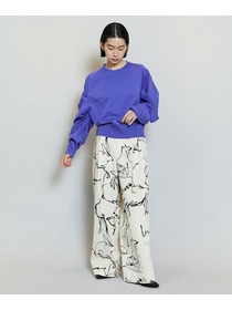 【MOGA】バルキーポリエステルニットトップス 詳細画像 ブラック 12