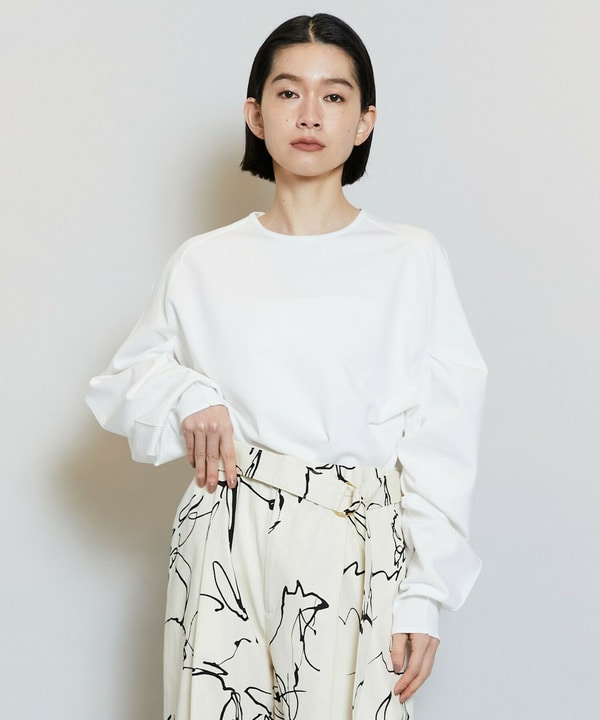 【MOGA】バルキーポリエステルニットトップス