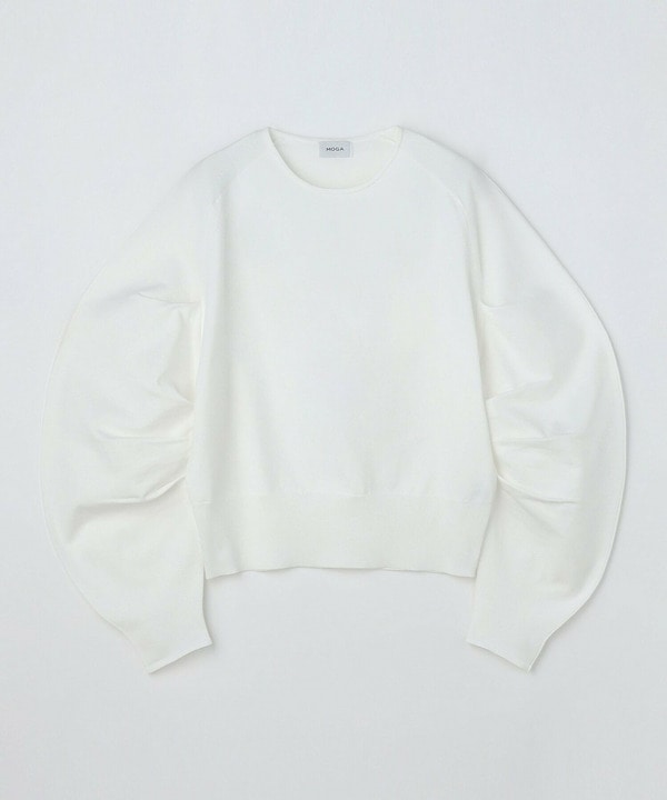 バルキーポリエステルニットトップス 詳細画像 ホワイト 2