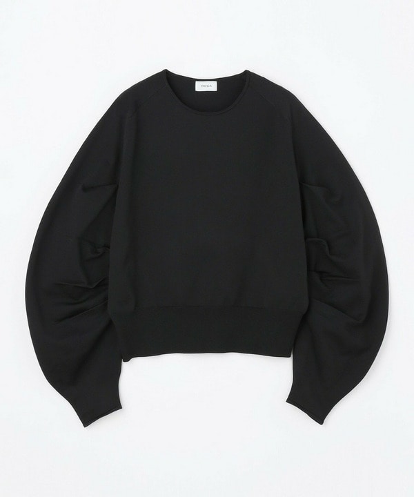 バルキーポリエステルニットトップス 詳細画像 ブラック 2