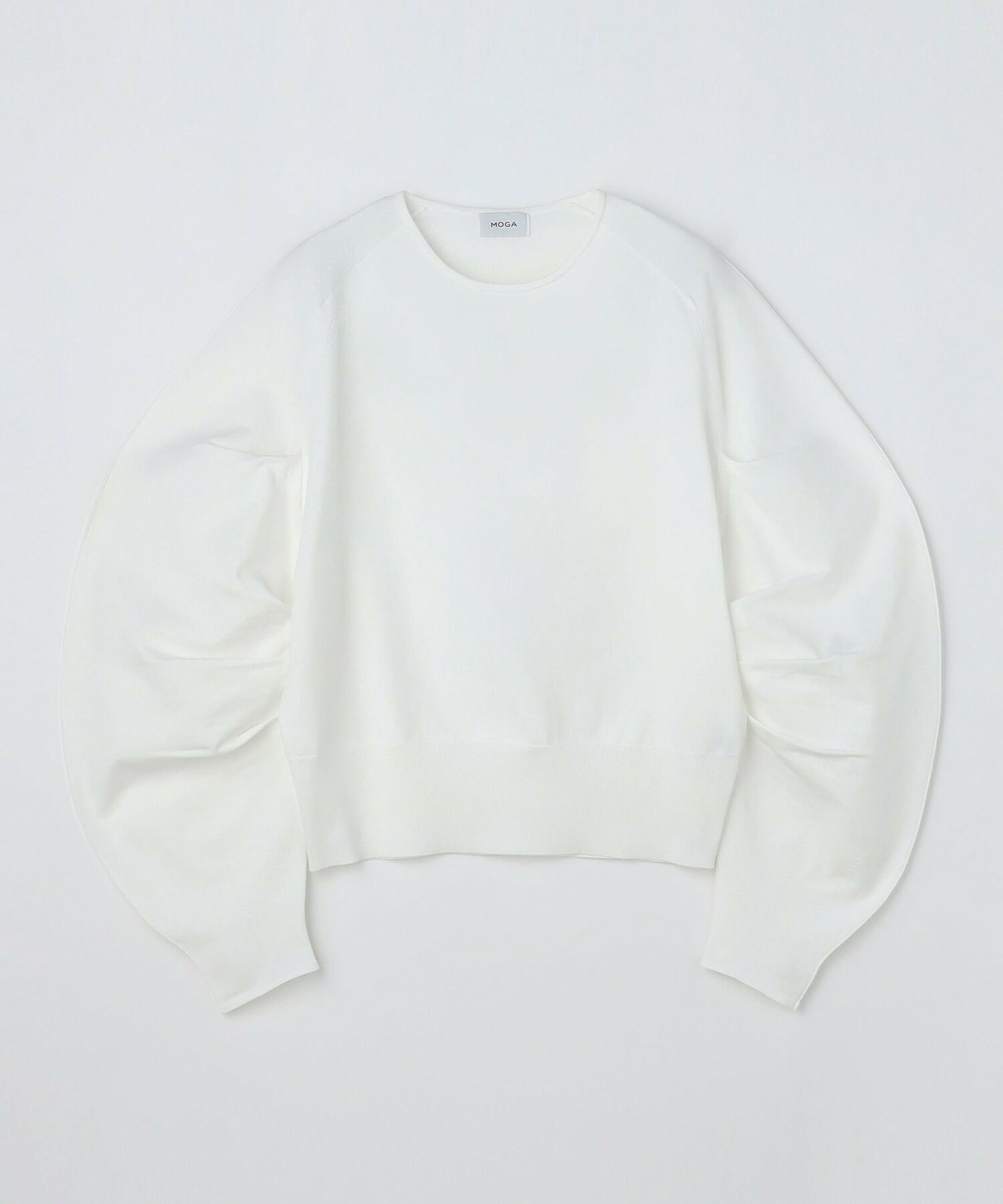 【MOGA】バルキーポリエステルニットトップス 詳細画像 ホワイト 2