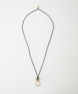 【MOGA】レザーコード&times;メタルフックネックレス 詳細画像 ゴールド 1