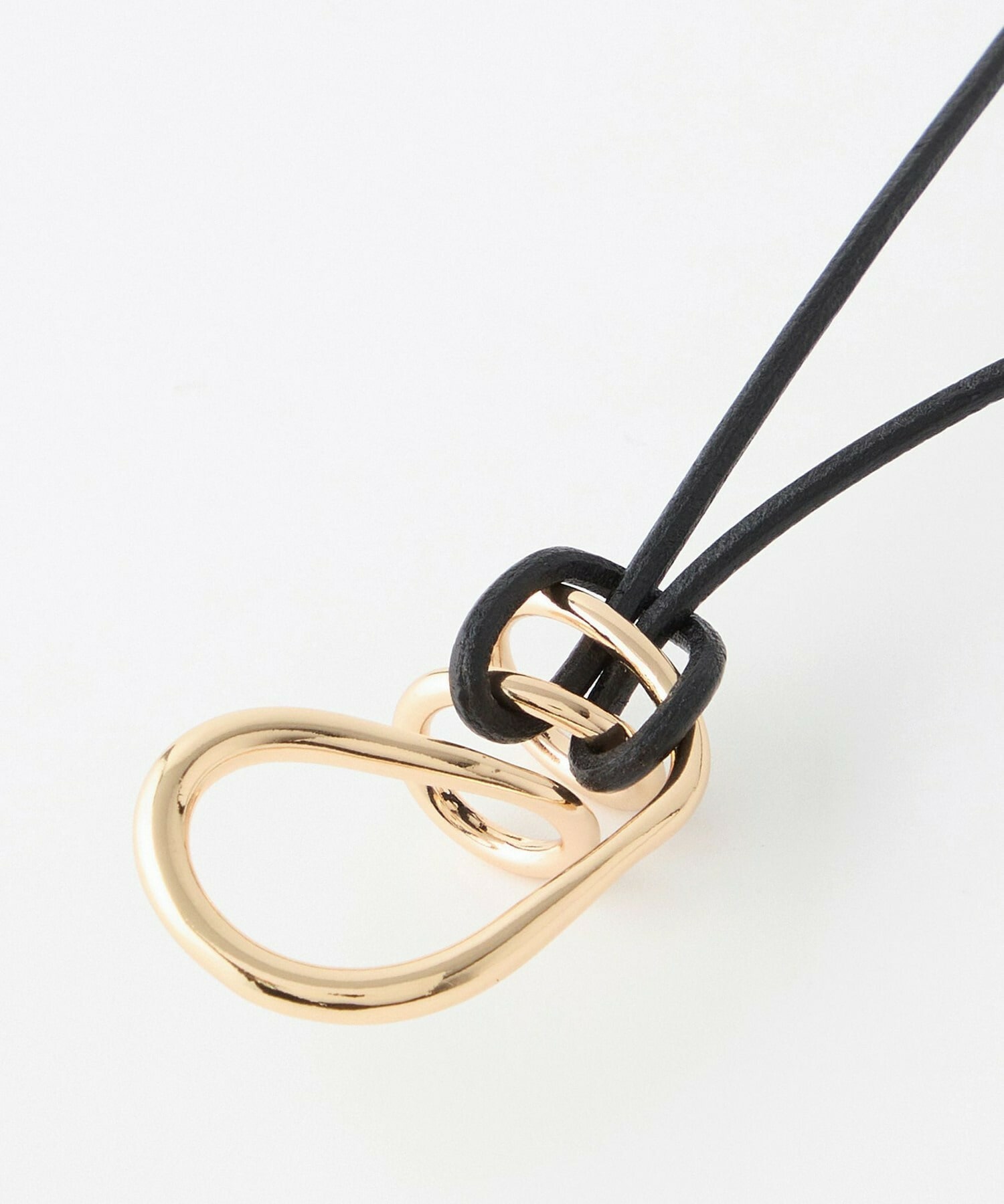 【MOGA】レザーコード&times;メタルフックネックレス 詳細画像 ゴールド 2