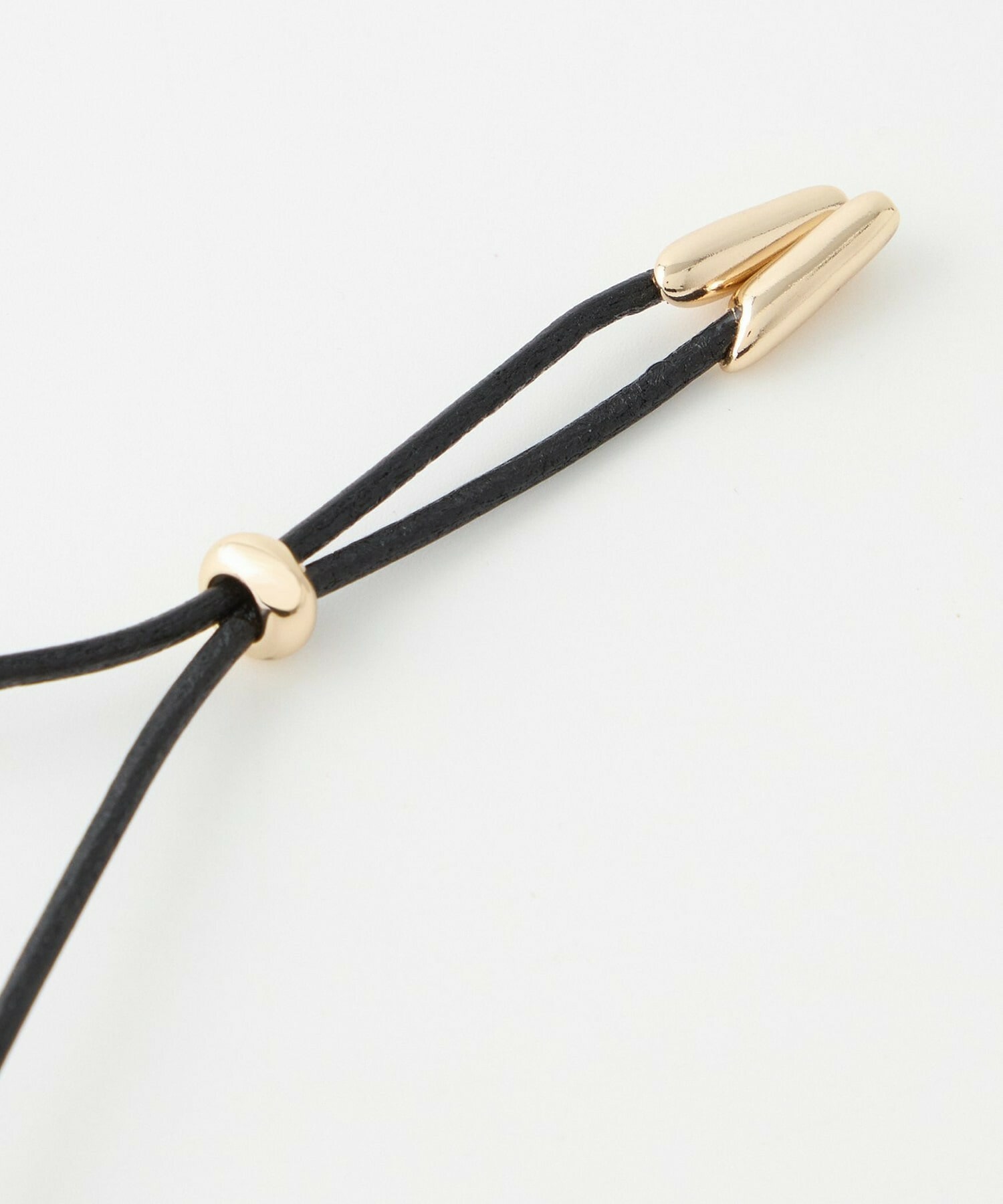 【MOGA】レザーコード&times;メタルフックネックレス 詳細画像 ゴールド 3