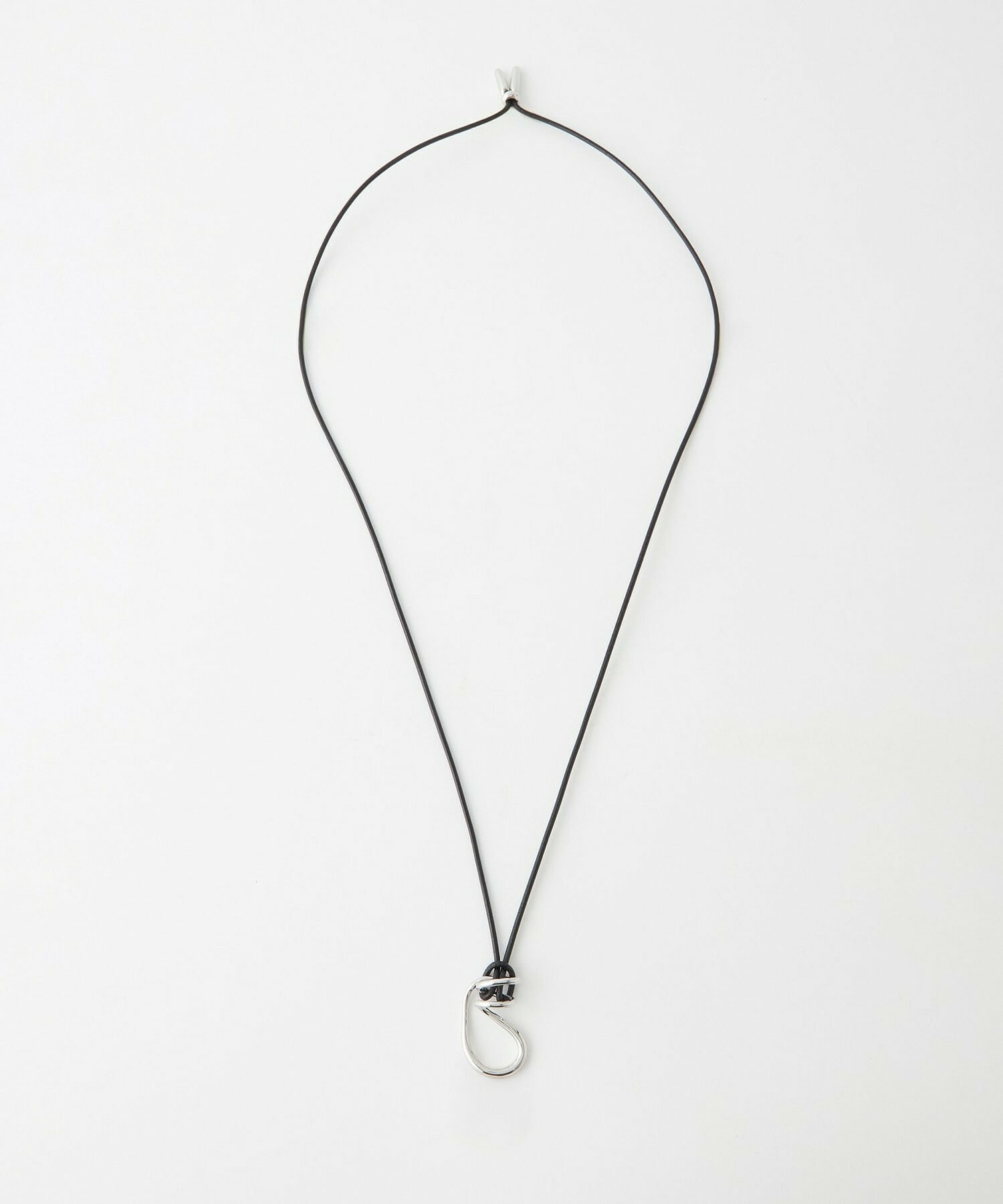 【MOGA】レザーコード&times;メタルフックネックレス 詳細画像 シルバー 1