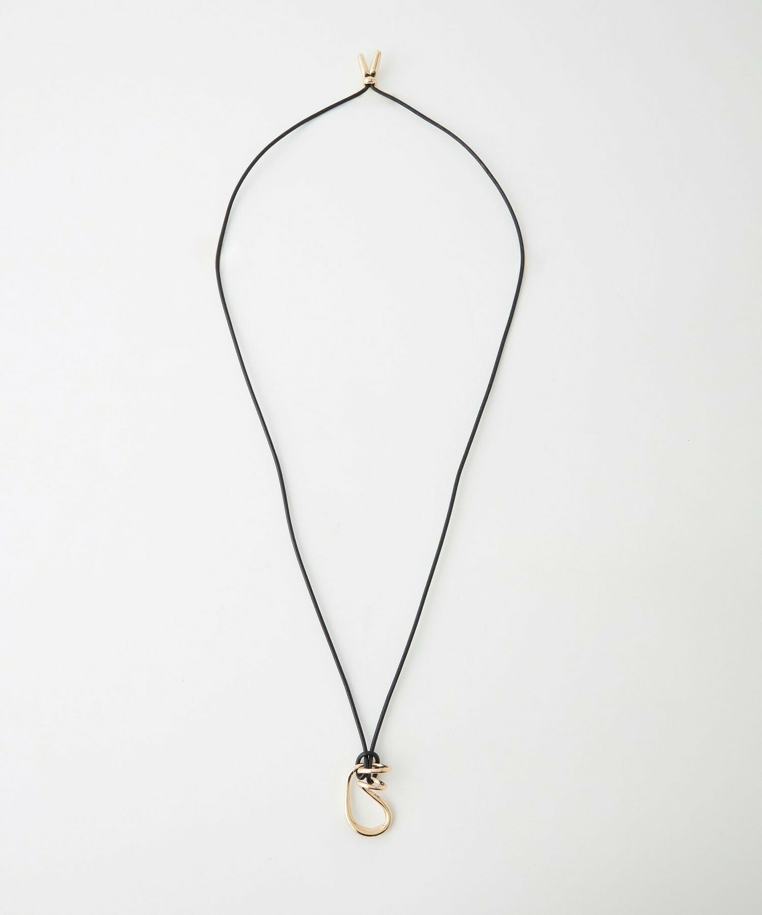 【MOGA】レザーコード&times;メタルフックネックレス 詳細画像 ゴールド 1