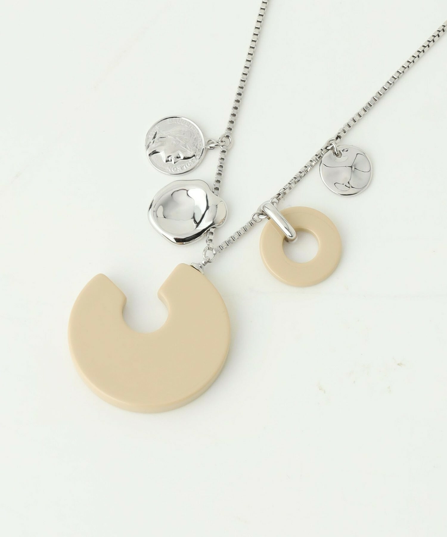 【MOGA】アセチ&times;メタルチャームネックレス 詳細画像 ゴールド 1