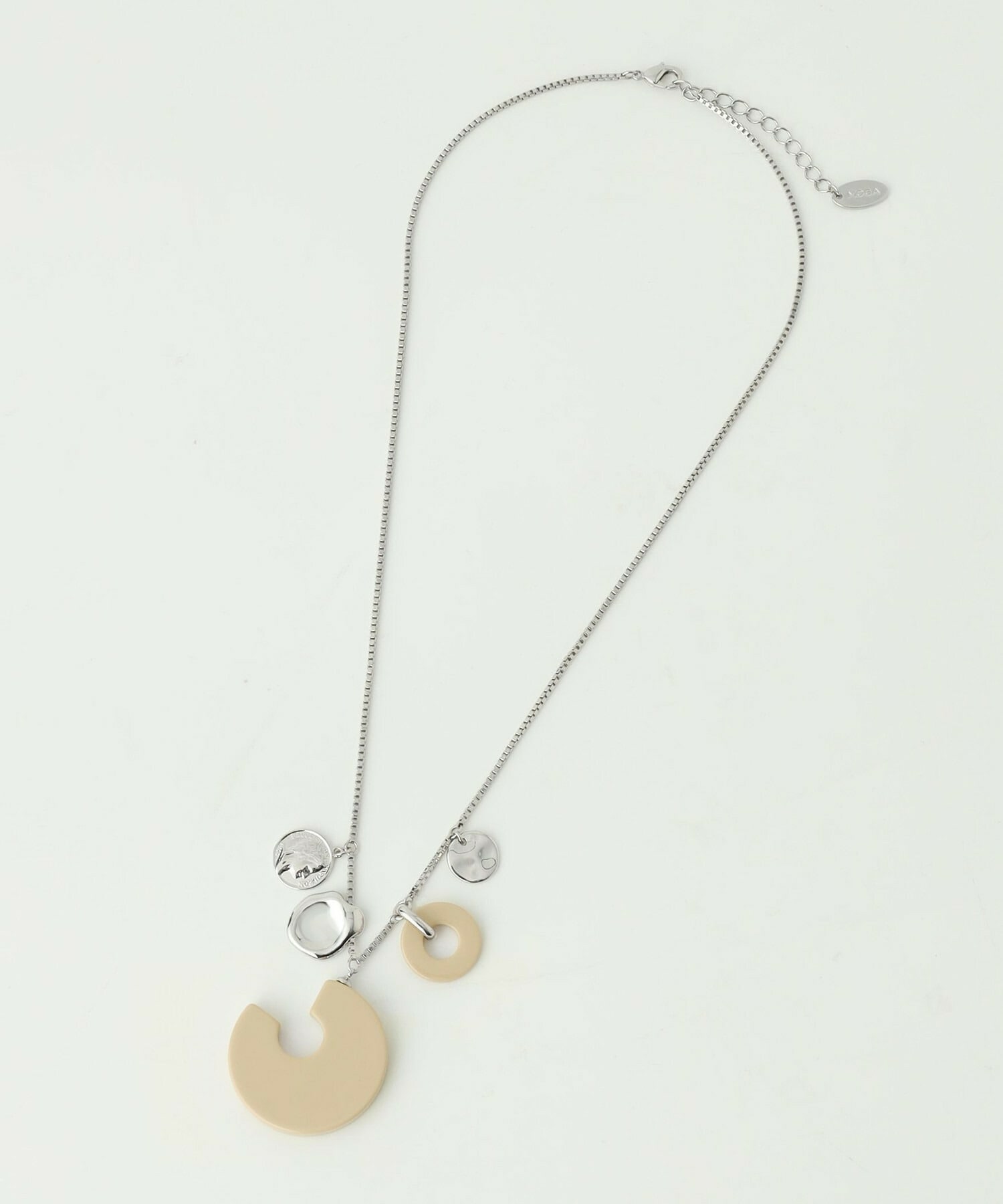 【MOGA】アセチ&times;メタルチャームネックレス 詳細画像 シルバー 1