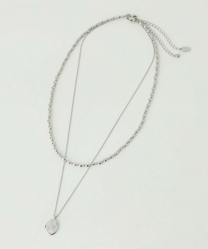【MOGA】メタルチェーンレイヤードネックレス 詳細画像 シルバー 1