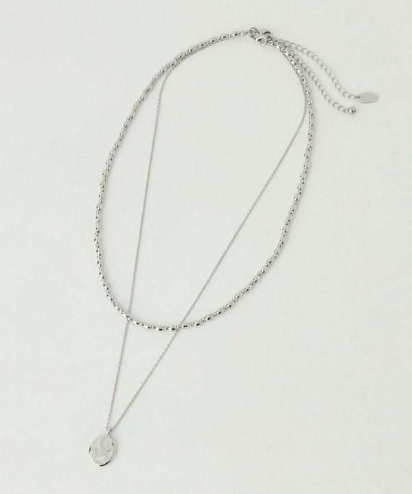 【MOGA】メタルチェーンレイヤードネックレス