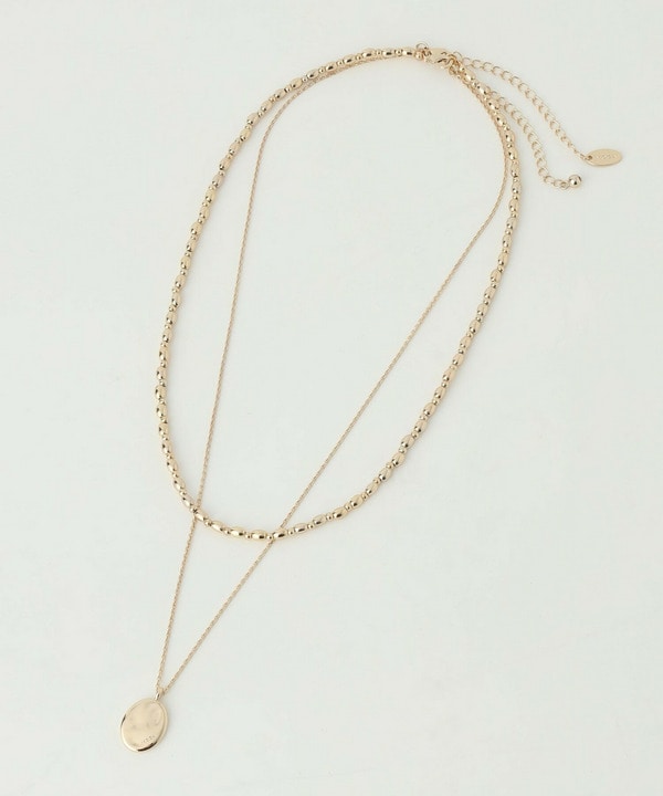 【MOGA】メタルチェーンレイヤードネックレス