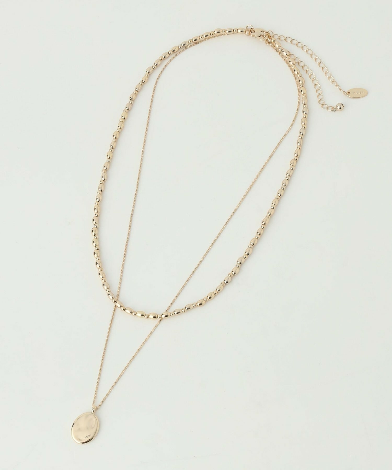 【MOGA】メタルチェーンレイヤードネックレス 詳細画像 ゴールド 1