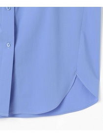 【MOGA】ストレッチタイプライタースタンドカラーロングワンピース 詳細画像 サックスブルー 26