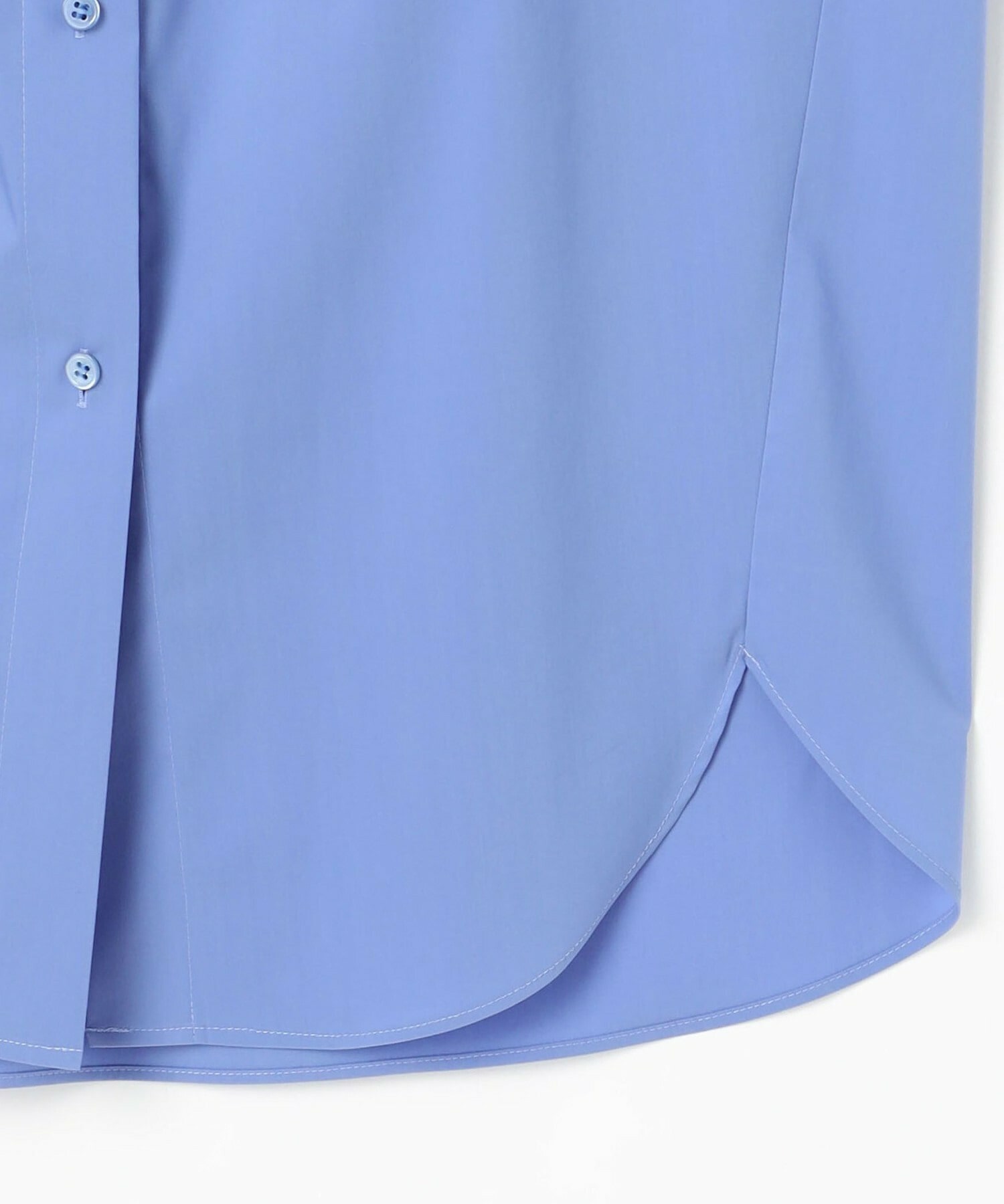 【MOGA】ストレッチタイプライタースタンドカラーロングワンピース 詳細画像 サックスブルー 26