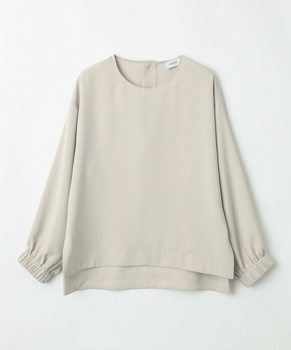 マカロンツイルサイドスリットブラウス 詳細画像 ベージュ 1