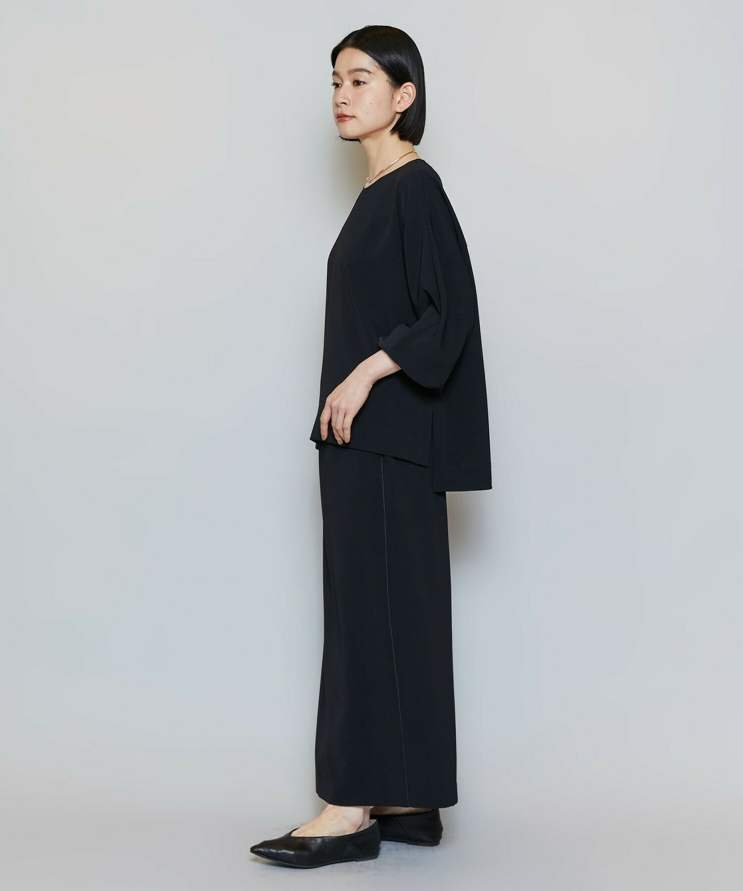 【MOGA】マカロンツイルサイドスリットブラウス 詳細画像 ベージュ 11