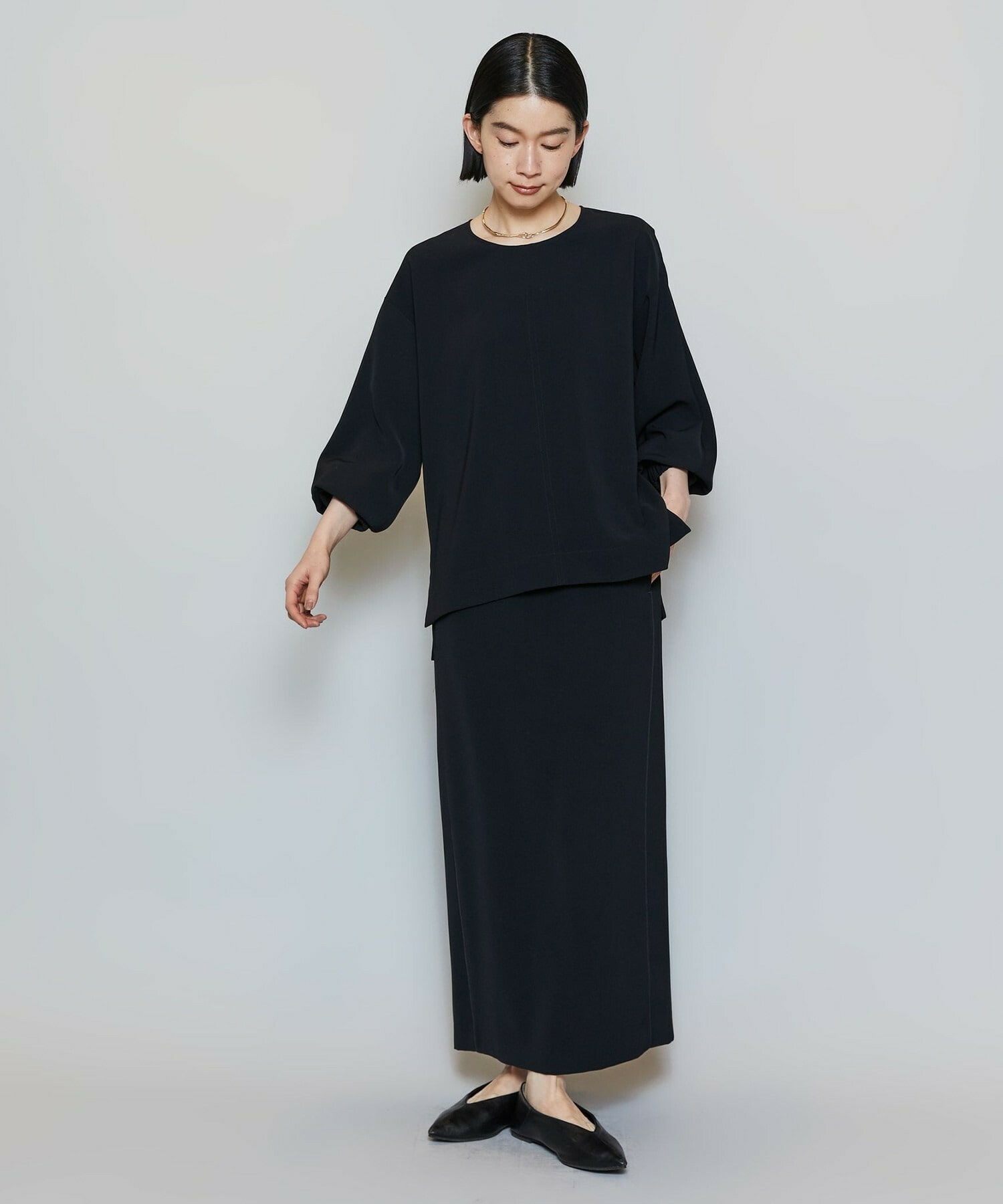 【MOGA】マカロンツイルサイドスリットブラウス 詳細画像 ベージュ 14