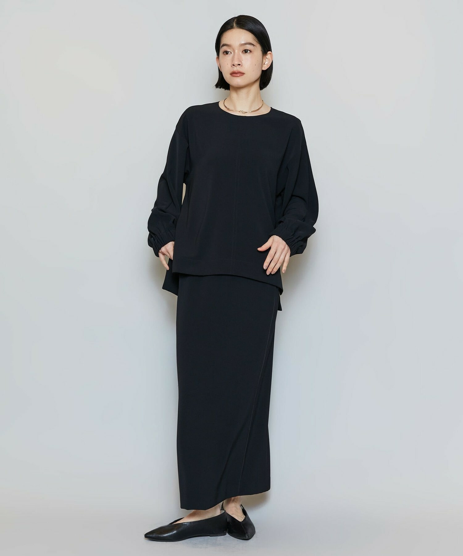 【MOGA】マカロンツイルサイドスリットブラウス 詳細画像 ベージュ 19