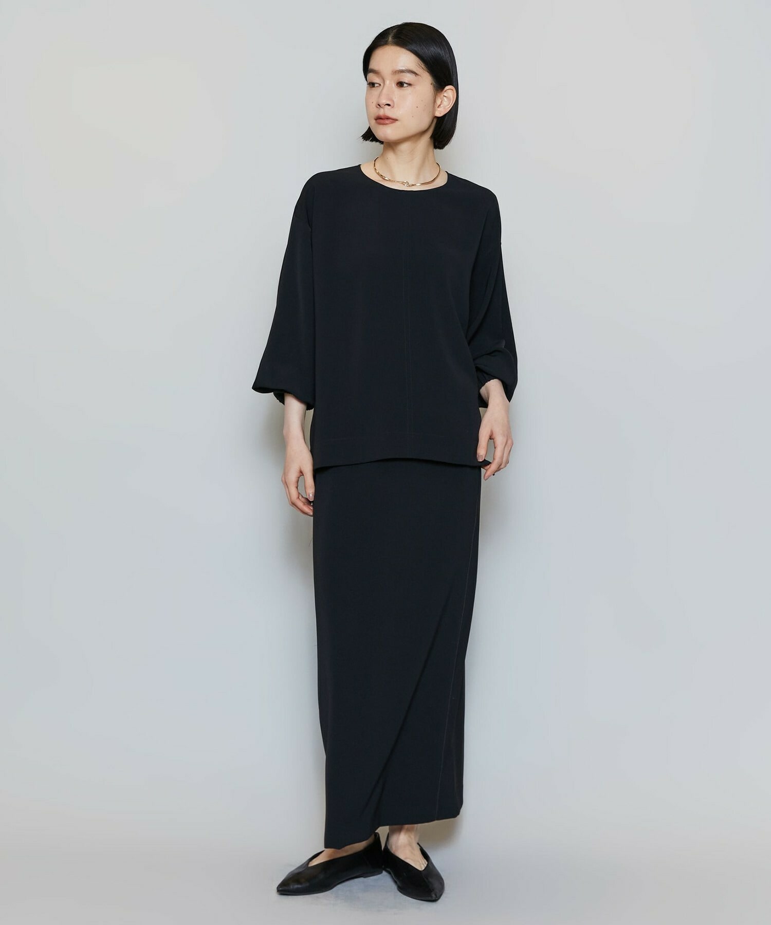 【MOGA】マカロンツイルサイドスリットブラウス 詳細画像 ベージュ 3