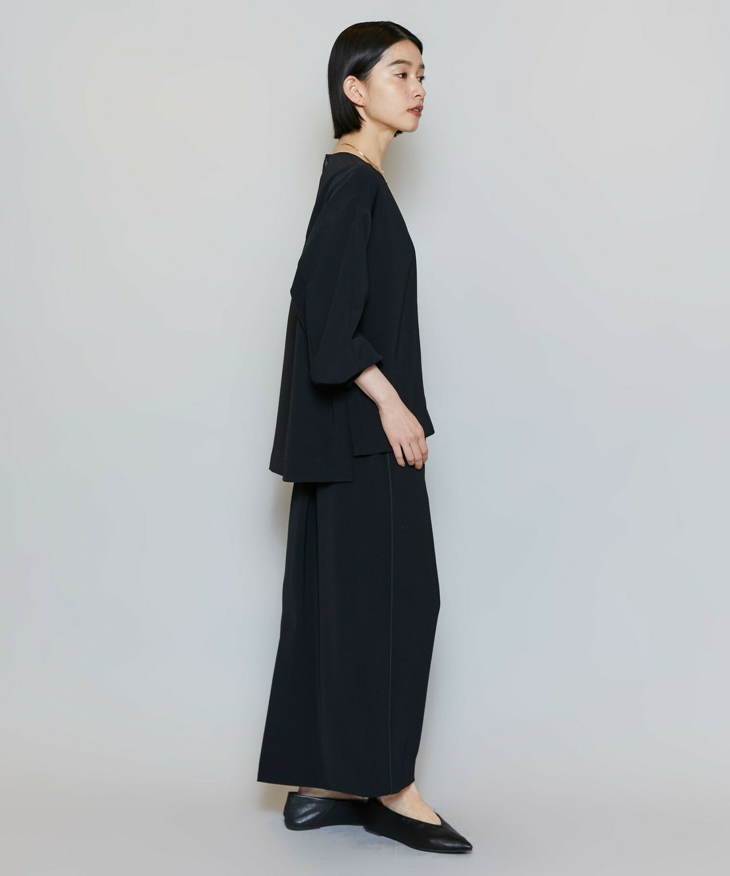 【MOGA】マカロンツイルサイドスリットブラウス 詳細画像 ベージュ 6