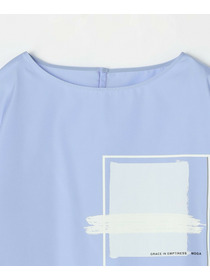 【MOGA】コットンブロードアートプリントブラウス 詳細画像 サックスブルー 25