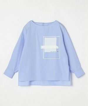 【MOGA】コットンブロードアートプリントブラウス 詳細画像 サックスブルー 2