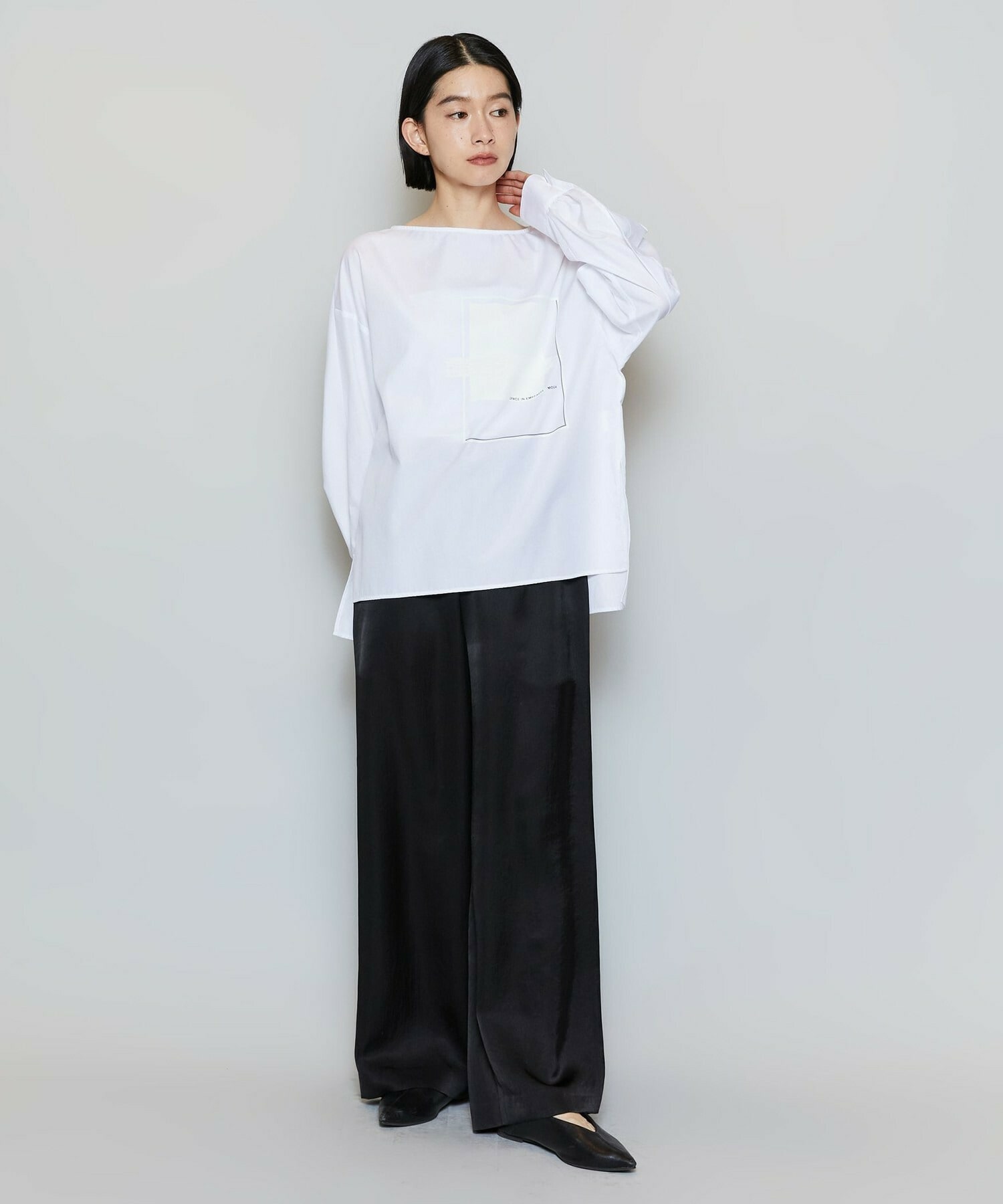 【MOGA】コットンブロードアートプリントブラウス 詳細画像 サックスブルー 12