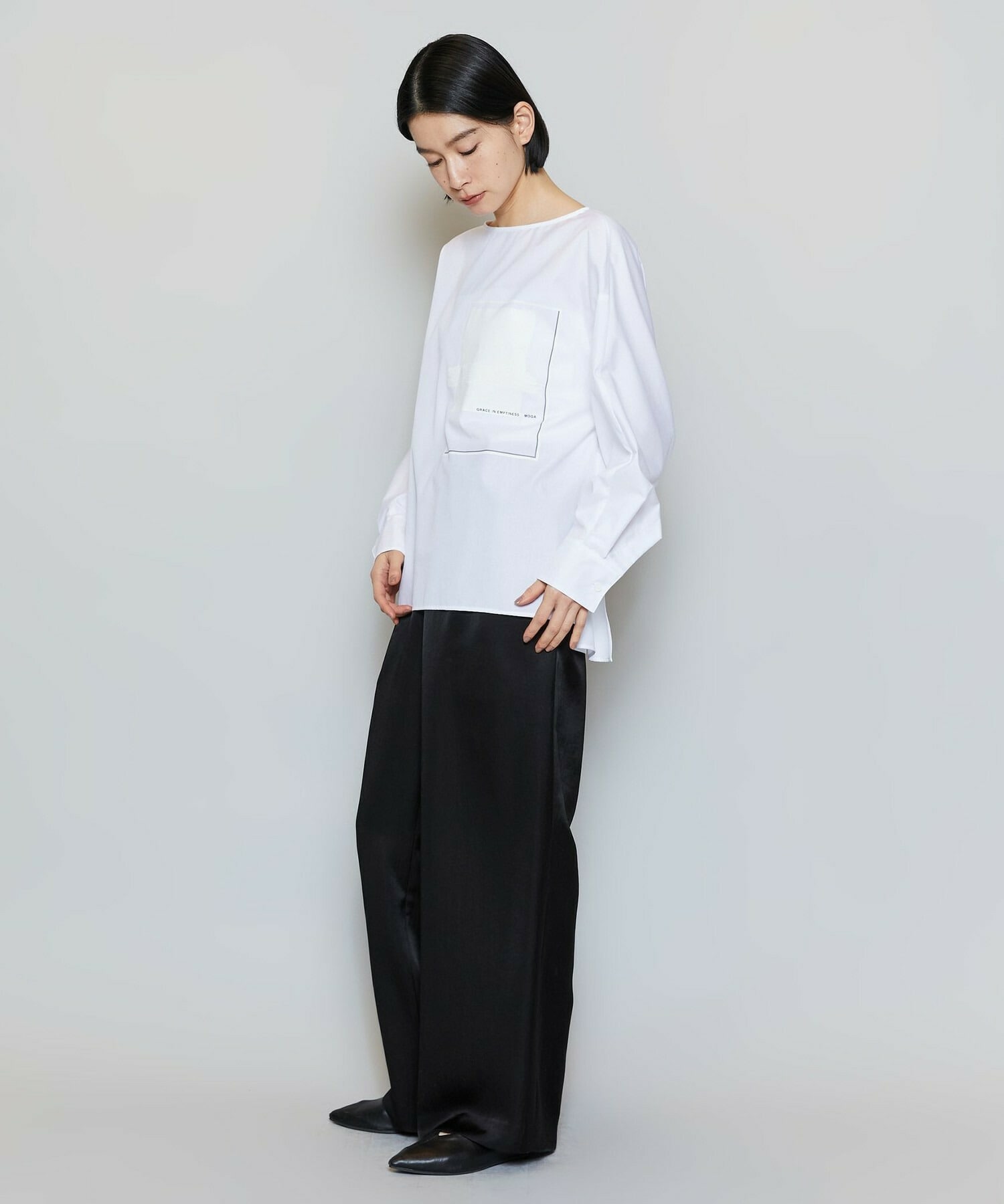 【MOGA】コットンブロードアートプリントブラウス 詳細画像 サックスブルー 13