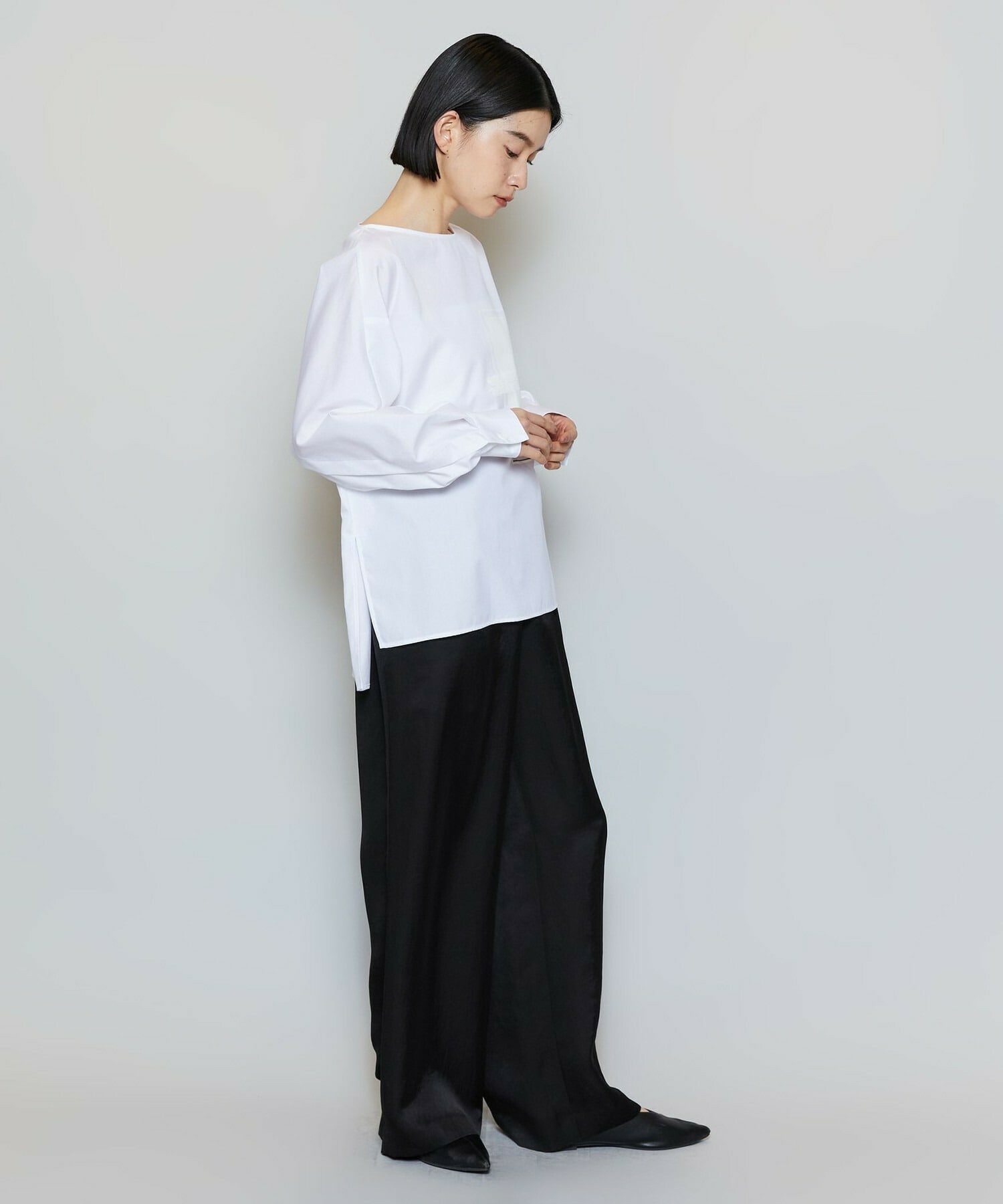 【MOGA】コットンブロードアートプリントブラウス 詳細画像 サックスブルー 19