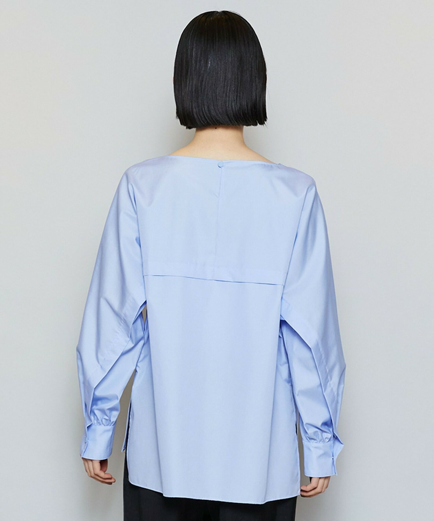 【MOGA】コットンブロードアートプリントブラウス 詳細画像 サックスブルー 22