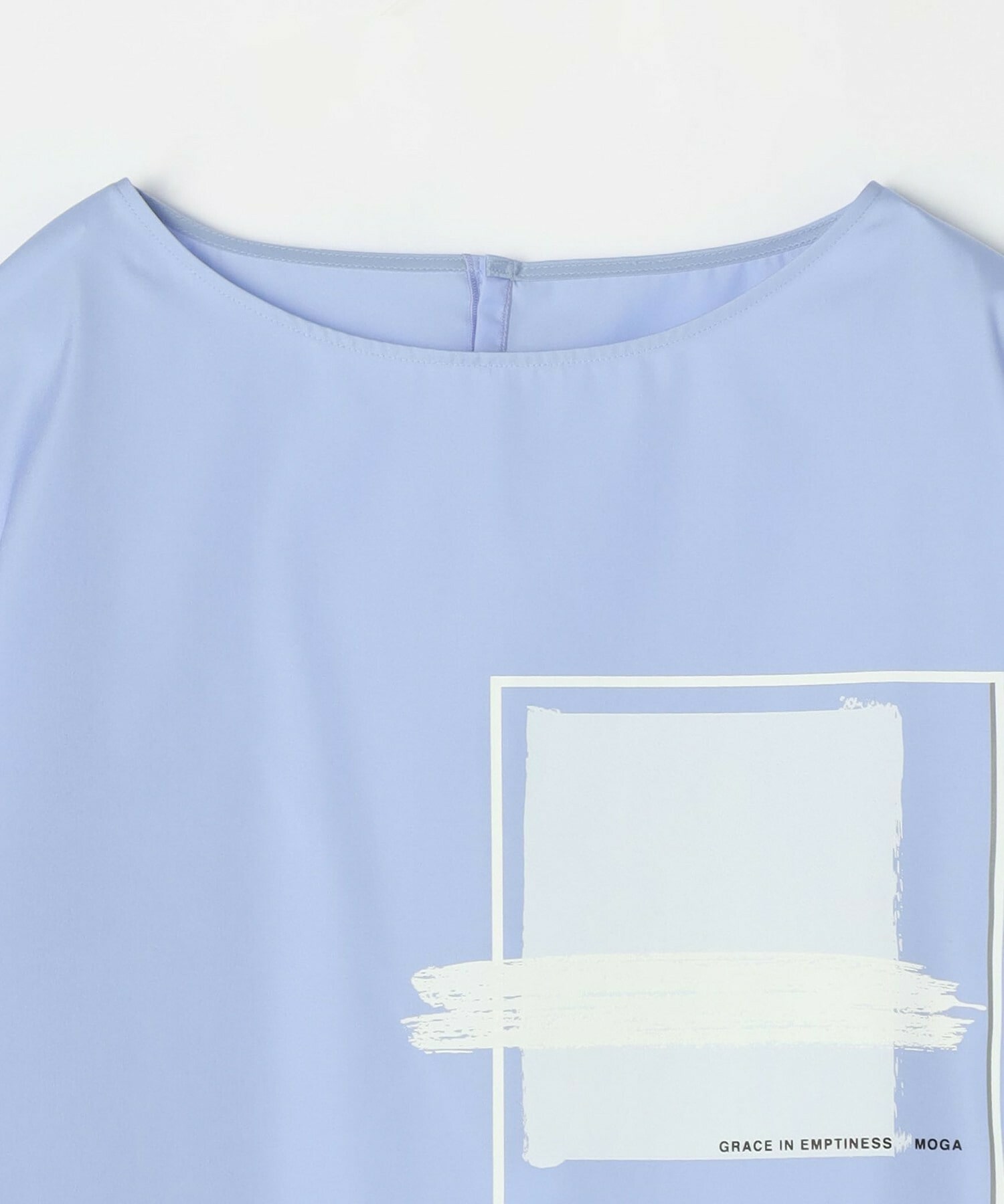 【MOGA】コットンブロードアートプリントブラウス 詳細画像 サックスブルー 25