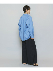 【MOGA】ストレッチタイプライターラグランスリーブシャツブラウス 詳細画像 ネイビー 12