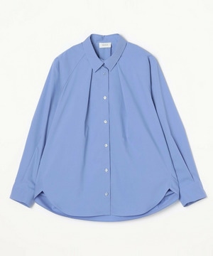 【MOGA】ストレッチタイプライターラグランスリーブシャツブラウス 詳細画像 サックスブルー 2