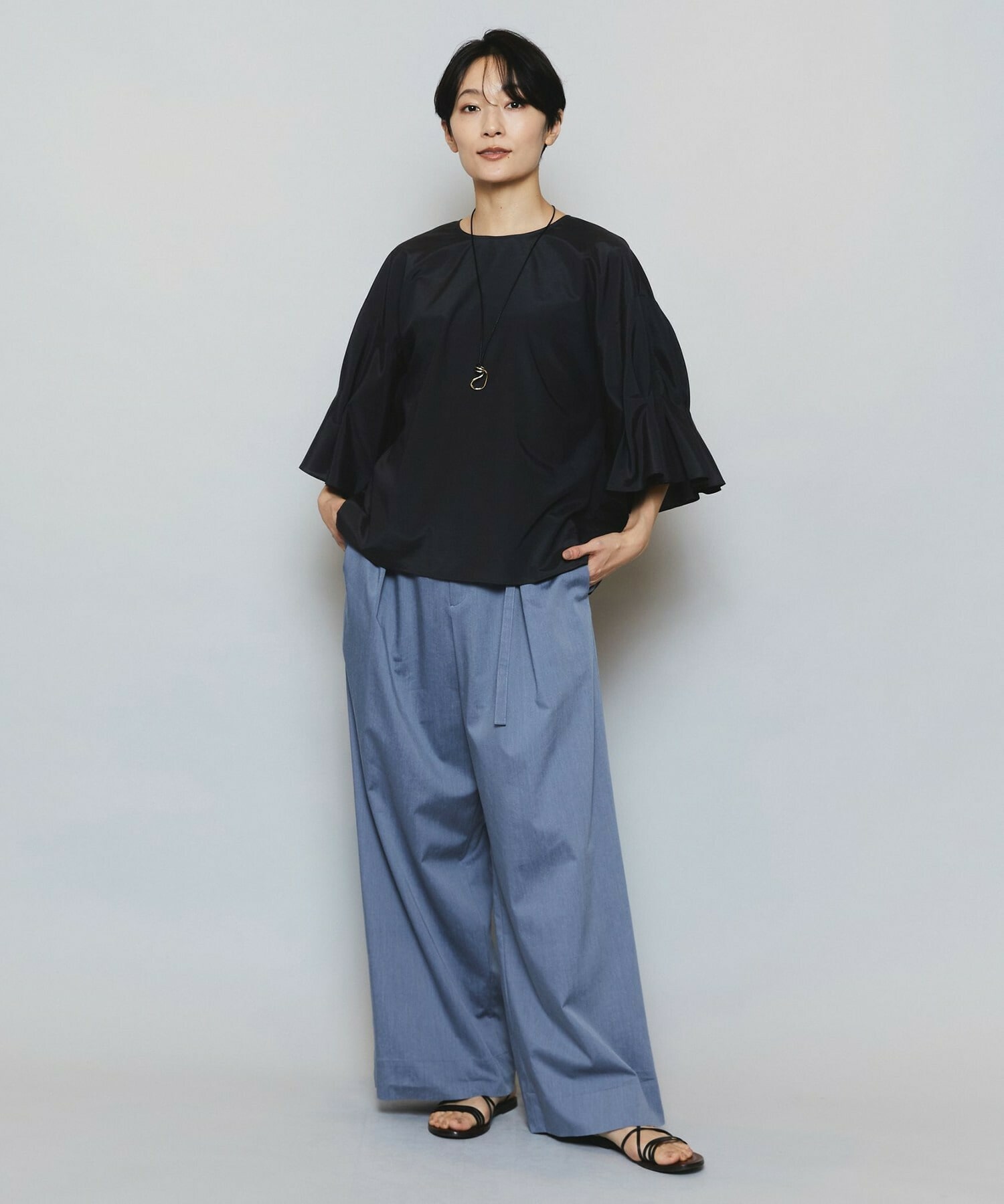 【MOGA】ブライトビンテージラウンドカラーブラウス 詳細画像 オレンジ 1