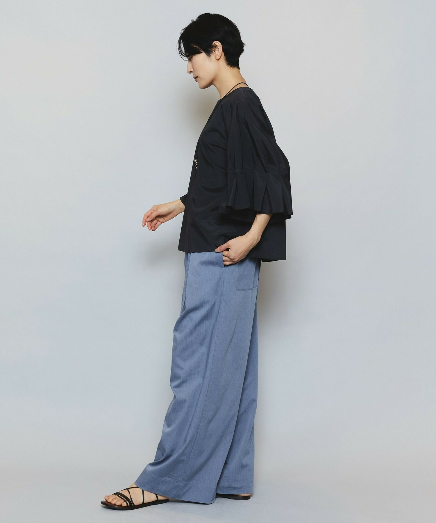 【MOGA】ブライトビンテージラウンドカラーブラウス 詳細画像 オレンジ 10