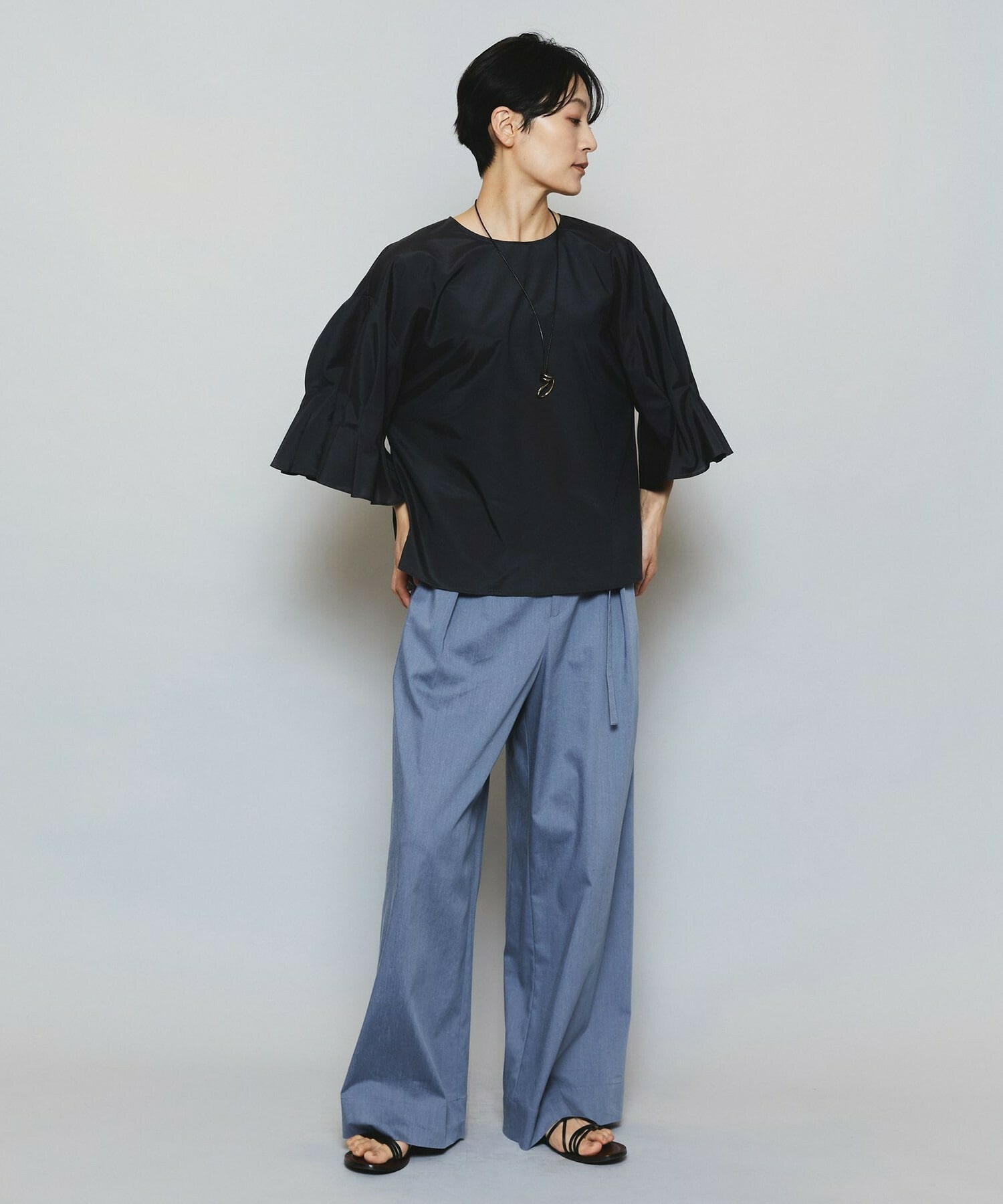 【MOGA】ブライトビンテージラウンドカラーブラウス 詳細画像 オレンジ 16