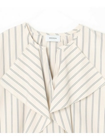 【MOGA】ミディアムストライプカスケードフリルブラウス 詳細画像 オフホワイト 21