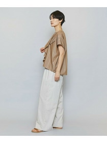 【MOGA】ラージストライプカスケードフリルブラウス 詳細画像 ブラウン系その他 7