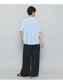 【MOGA】ソフトジョーゼットギャザーブラウス 詳細画像 ダークグレー 10