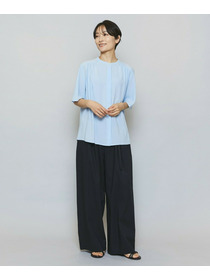 【MOGA】ソフトジョーゼットギャザーブラウス 詳細画像 ダークグレー 2