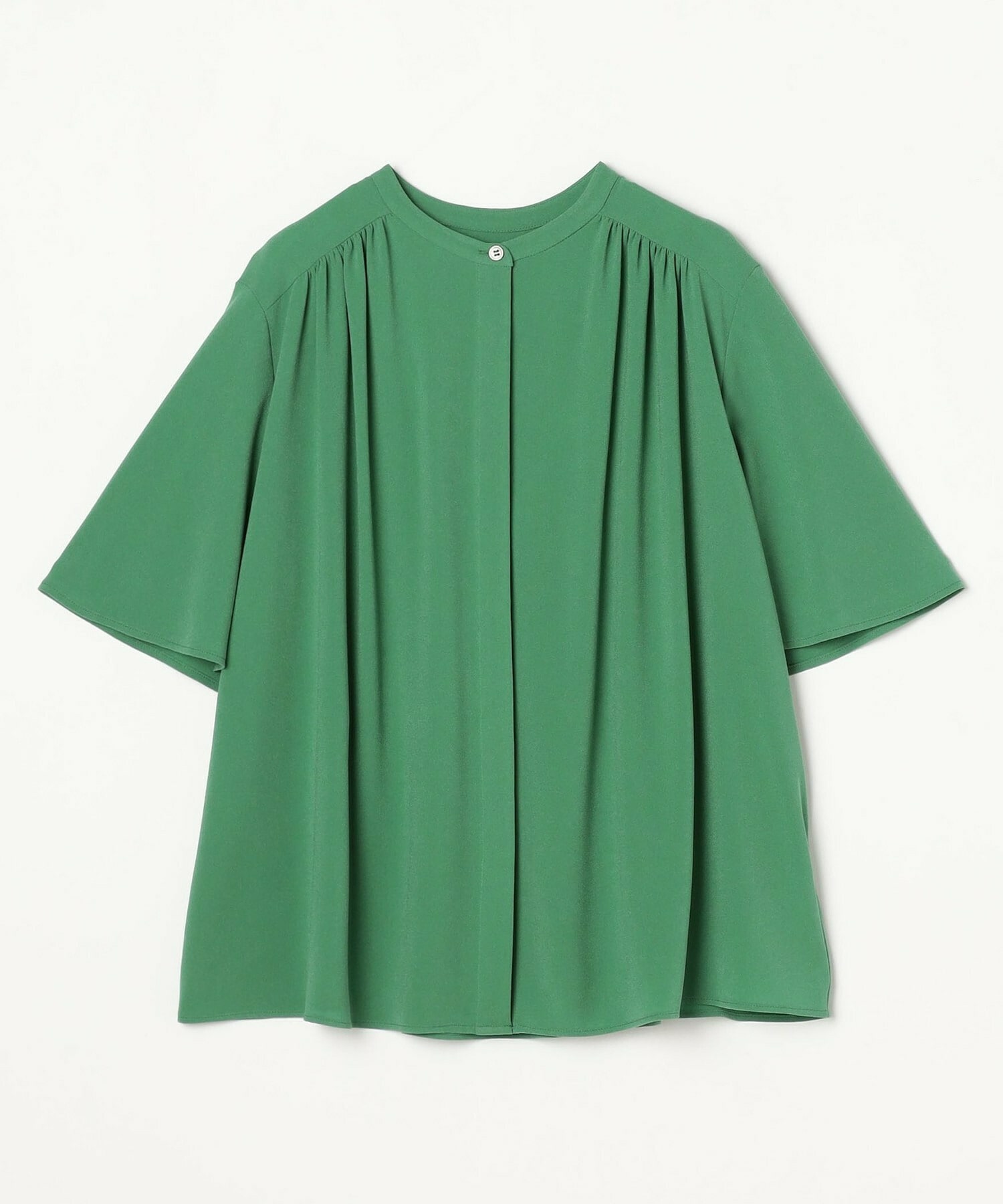 【MOGA】ソフトジョーゼットギャザーブラウス 詳細画像 ダークグレー 18